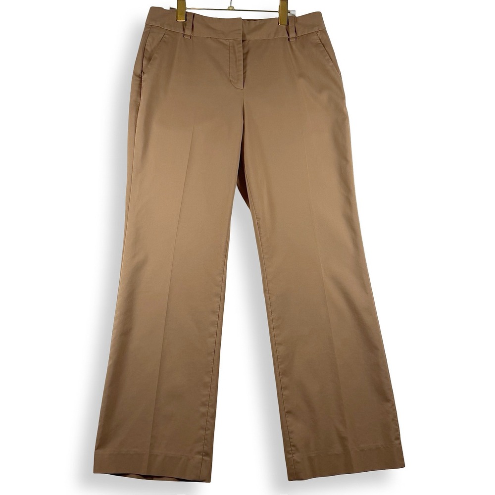 Talbots Heritage Fit Women's Size 10 Camel Brown Straight Leg Trouser Work Pants